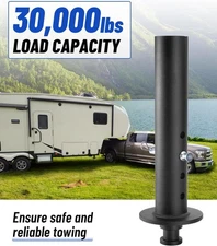 Gooseneck to 5th Wheel Trailer Coupler Adapter -4" Round Tube - Rated 30,000 lbs