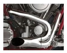 BLACK 2 into Header 5" Lake Pipe USA MADE by PAUGHCO * Harley Sportster XL 04-20