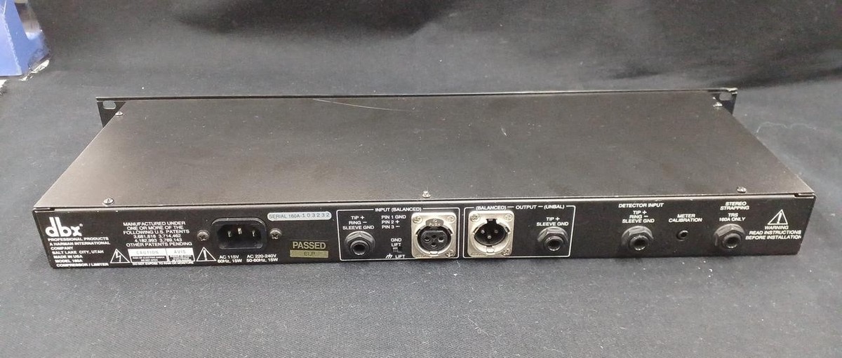 dbx 160A Compressor Limiter Rack Unit w/ Power Cable Tested