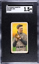 1909-11 T206 Addie Joss HOF SGC 1.5 piedmont tobacco baseball card