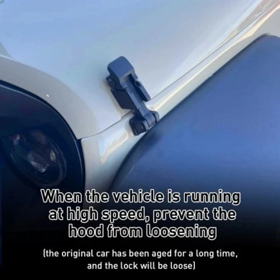 Juego de 2 pestillos de capó de bloqueo para Jeep JK Wrangler 2007-2018 mejoras seguridad Foto 2 de 4