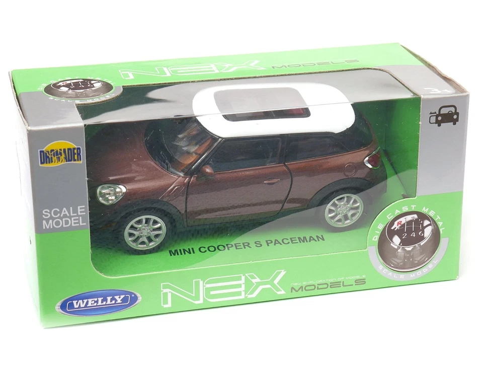Mini Cooper Paceman British FamilyCar Model Brown Diecast 1:34-1:39 Scale Welly - Image 4 of 4