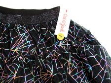 Cat  Jack GIRL'S L 10/12 TUTU Black with Colorful Irideacent Spiderwebs NEW