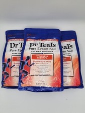 3 pack Dr. Teal's Pure Epsom Salt Soaking Solution Wellness Therapy, 3lb each