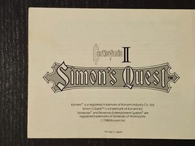 Sistema de entretenimiento Castlevania II 2 Simon's Quest Nintendo NES CIB completo