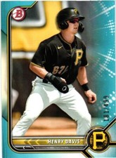 2022 Bowman Draft Henry Davis Paper Base Sky Blue /499 Card#BD-7 Pirates