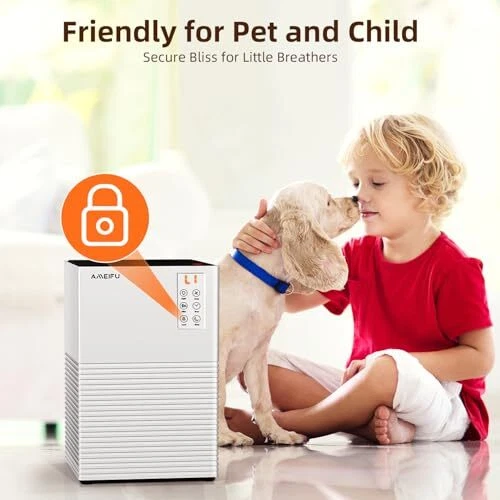 Air Purifier for Home Up to 1200 Sq Ft, Air Cleaner with H13 Filter, Air White