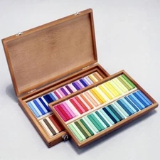 Holbein Artists' Oil Pastels 100 Colors Set U690 in Wooden Box Japan