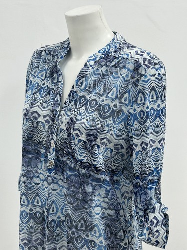 Blusa Camisa Top Ex Wallis Azteca Estampado Tie Dye Tallas 8/10 - Imagen 7 de 9