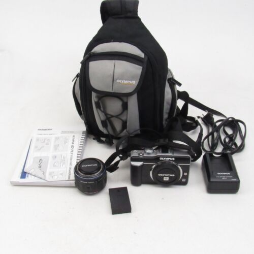 Olympus Pen Series E-PL1 12.3 MP Mirrorless w/ Battery Lens, Charger & Backpack - Zdjęcie 1 z 8