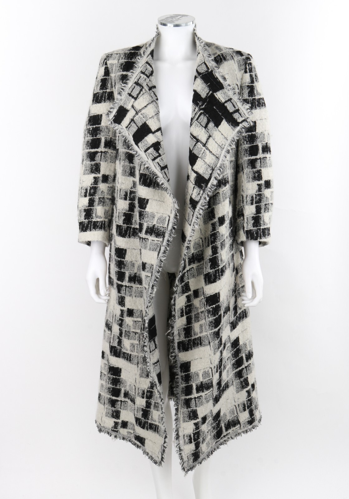 DONNA KARAN Pre-Fall 2015 Black White Checker Kni… - image 4