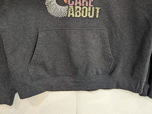 RBG Ruth Bader Ginsburg Fight For The Things You Care About Hoodie Size Large. - Picture 3 of 19