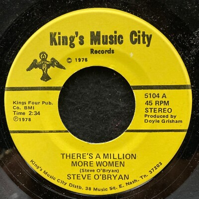 There's A Million More Women/My Reason For Living by Steve O'Bryan 7'' VG+