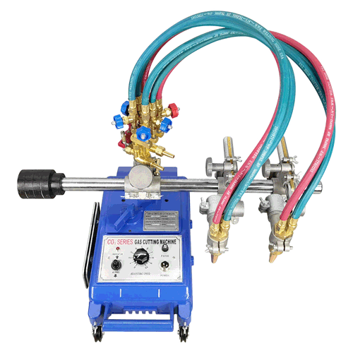 110V 50/60Hz Semi-automatic Flame Gas Cutting Machine Double Torch