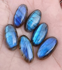 Natural Labradorite Cabochon Long Oval Shape Loose Gemstone Jewellery.