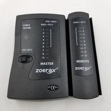 ZoeRax Cable Tester RJ45 RJ11 Excellent POE 100m Lan Master & Remote