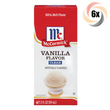 6x Packs McCormick Vanilla Flavor Clear Extract | 2oz | Non Gmo Gluten Free