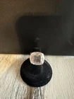 Vintage thick sterling silver large costume ring 925 size 6