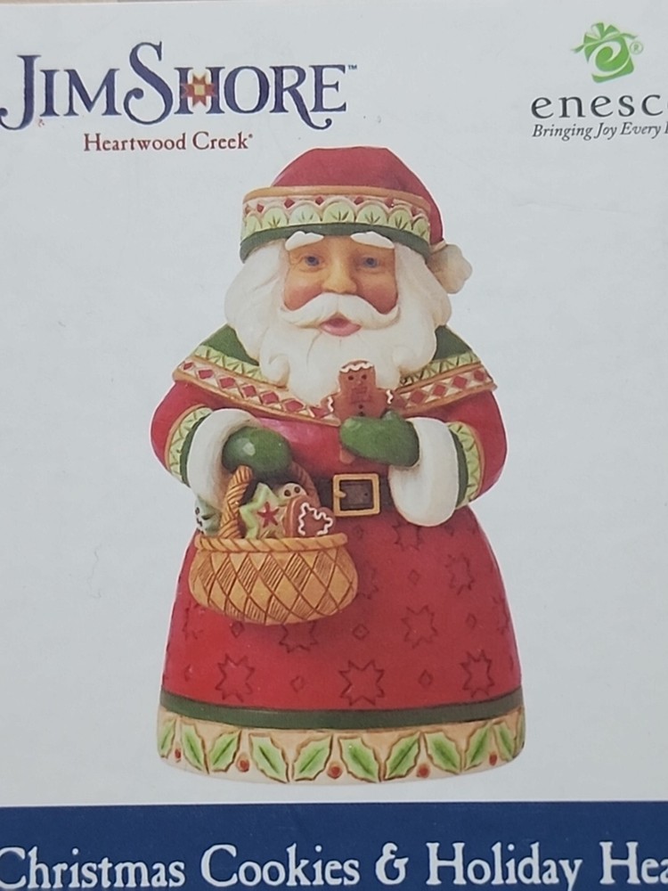 Jim Shore Heartwood Creek Christmas Pint Size Santa w/Cookies Figurine 6012965