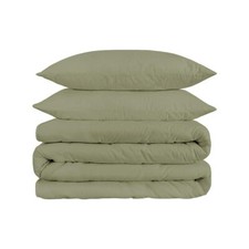 Sage Queen Cotton Blend 1200 Thread Count Washable Duvet Cover Set