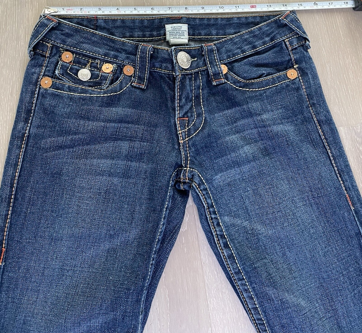 TRUE RELIGION RAINBOW JOEY フレアデニムパンツ 28 True Religion Rainbow Joey Jeans Flare Leg 28x31 Made In USA