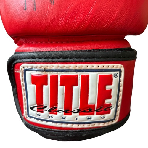 Mike Tyson signierter signierter signierter Titel klassischer Boxhandschuh - personalisiert für THEO - Bild 4 von 10