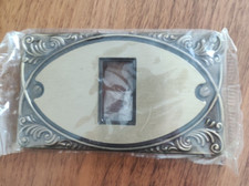 Placca vintage copri interruttori Mandelli x Bticino 1 posto bronzo