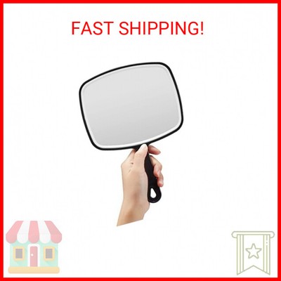 OMIRO Hand Mirror, Black Handheld Mirror with Handle, 6.6'' W x 9.2'' L