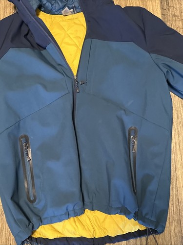Champion Mens Jacket XL Teal Blue Hooded Quilted Lining Full Front Zipper Cinch - Picture 4 of 18
