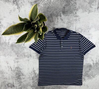 Vintage Polo Ralph Lauren Striped Basic Retro Old Money Slim Polo T-Shirt Tee