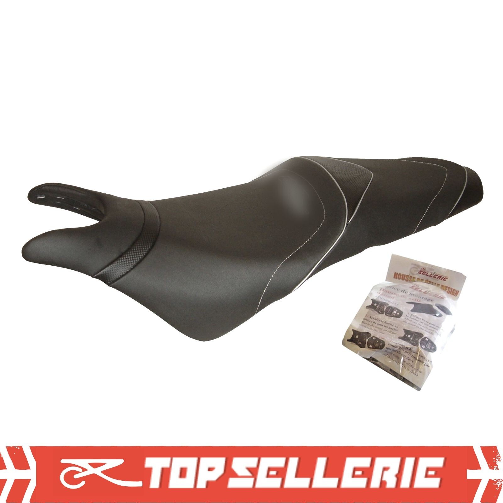 Housse de selle Honda CBR 600 F dès 2011 confort en simili cuir noir HSD3489