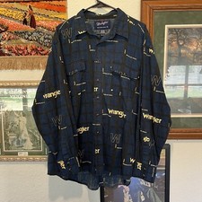Vintage 90 s Wrangler AOP Pearl Snap Button Down Shirt Size XL