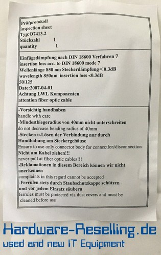 Puente dúplex HWR SC/SC 50/125 2 metros I-VH 2G OM3 LSZH O7413.2 NUEVO - Imagen 5 de 6