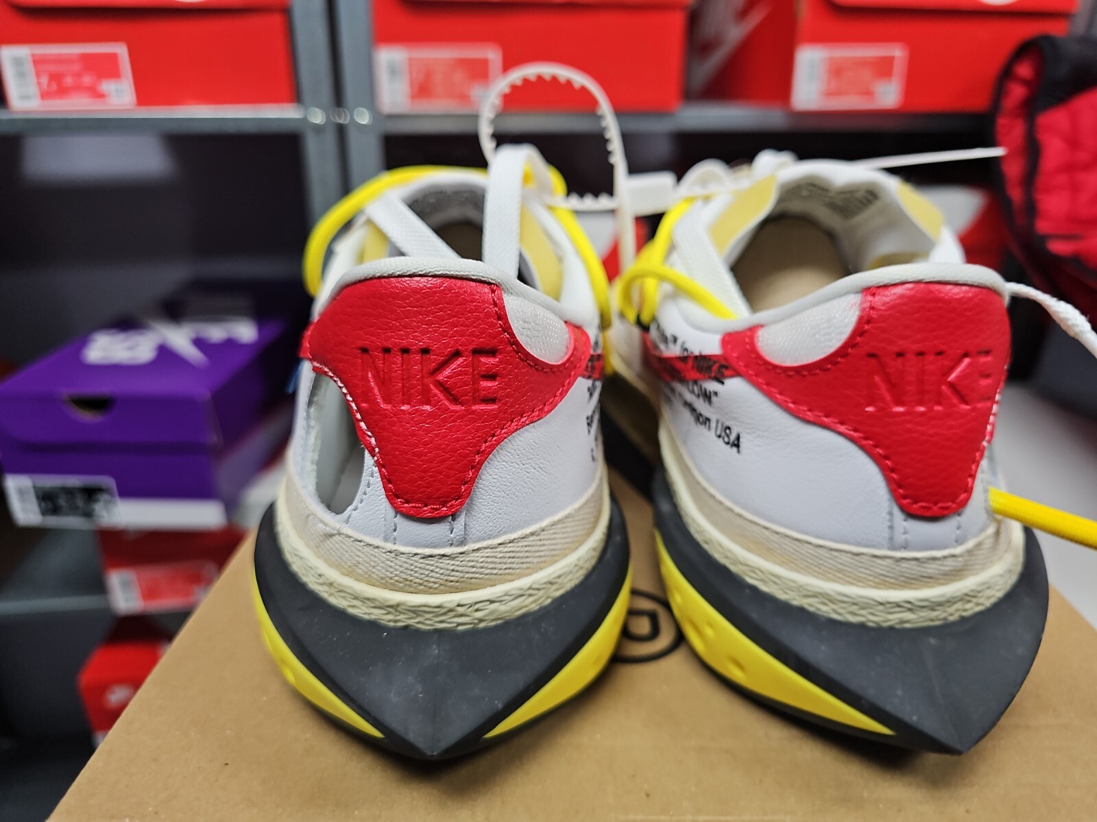 OFF WHITE X NIKE Nike Blazer Low x Off White BIANCO ROSSO UNIVERSITARIO ""2022 NUOVO IN MANO