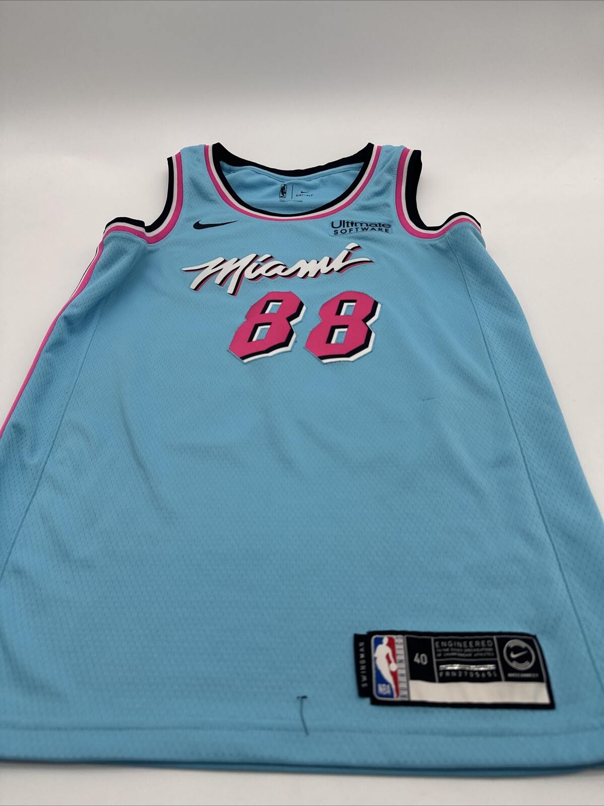 Nike NBA Miami Heat 88 Jersey Tank Top Men’s Small Blue Hoop Troop #22387