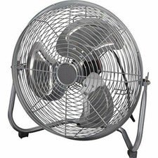 14" Chrome High Velocity Fan Industrial 3 Speed Free Standing Large Gym Cool Air
