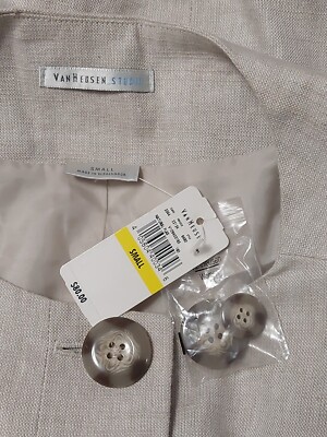 Blazer Van Heusen Studio Taille S, Couleur Ivoire, Mélange Lin, Occasion Très Bon état