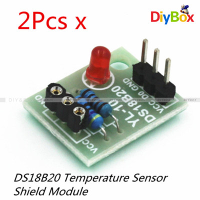2pcs DS18B20 Temperature Sensor Shield Module without DS18B20 Chip D
