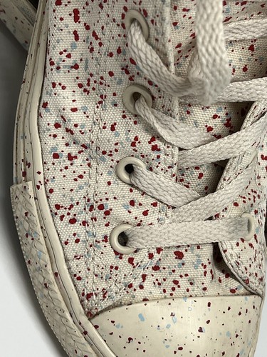 CONVERSE AMERICAN SPECKLE LOW DRIFTWOOD LACEUPS EU 36 US 4 22CMS CREAM RED BLUE - Picture 18 of 18