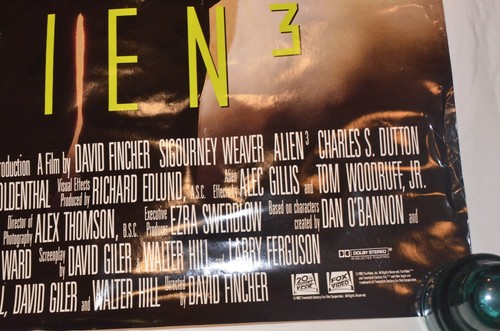 Póster promocional original de cine Alien 3 1992 Sigourney Weaver 38x25,5 - Imagen 3 de 6