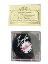 Filip Zadina Signed Puck Red Wings! With CoA