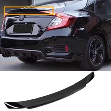 For 2016-2021 Honda Civic Sedan Highkick Duckbill Trunk Spoiler Wing Gloss Black