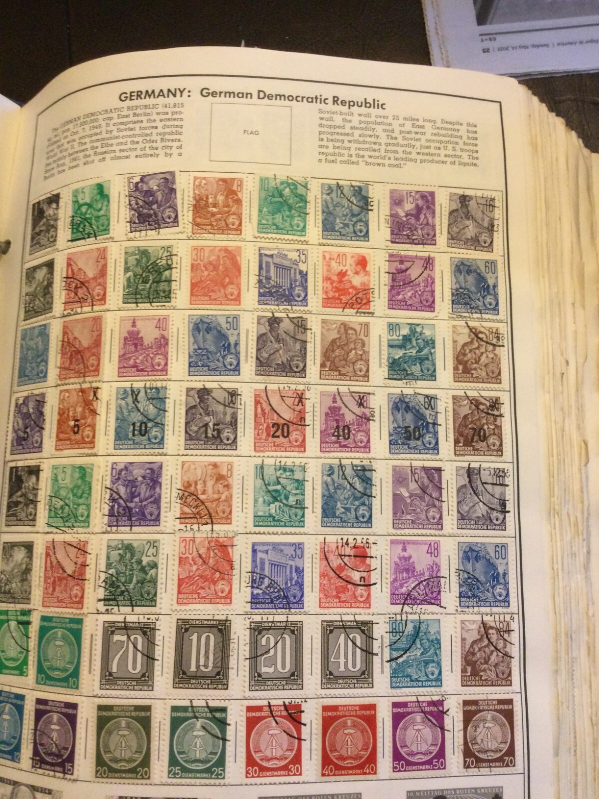 Three Harris Senior stamp albums, organized stamps Used and MH over