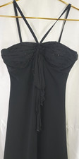 Nine West Dress Size 6 Black Sleeveless bead embellished formal