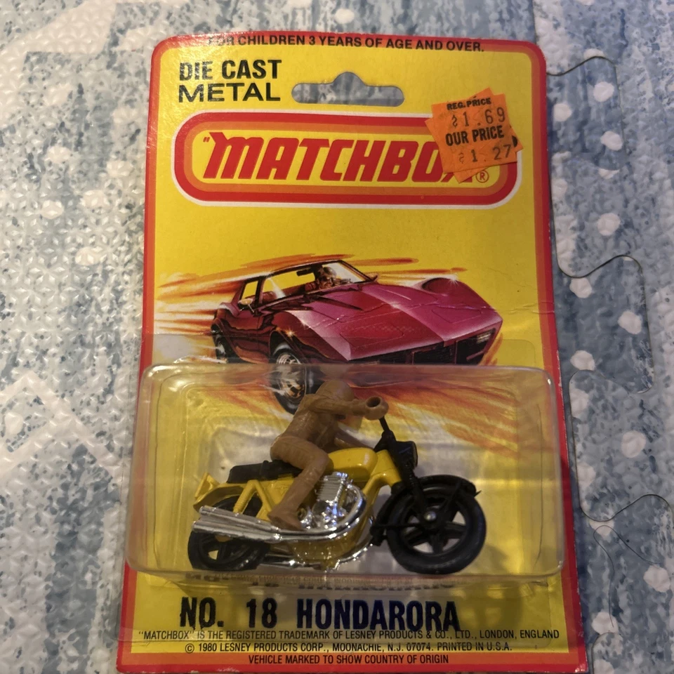 Vintage 1980 MATCHBOX Lesney #18 Hondarora WITH RIDER BRAND NEW - Image 2 of 3