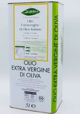 Extra virgin olive oil 5 liters, cultivar coratina, cold extract.