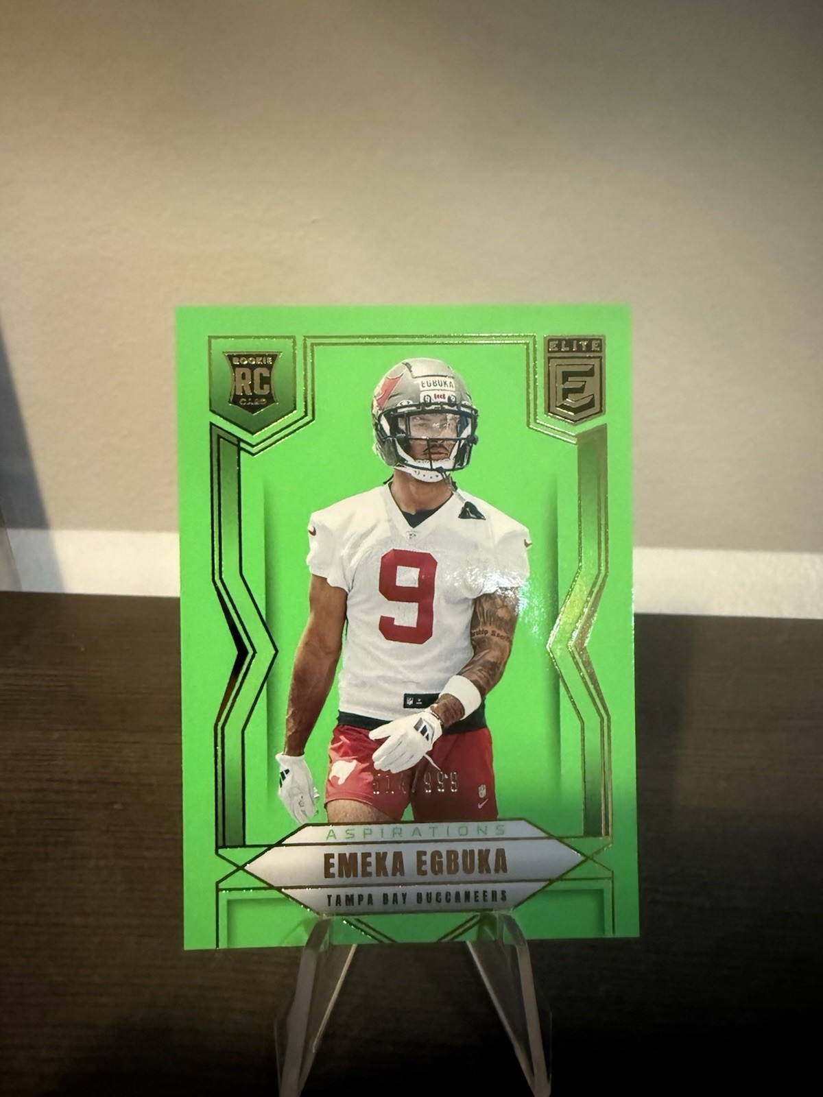 2025 Panini Donruss Elite - Emeka Egbuka #102 Aspirations Lime Green /999 (RC)