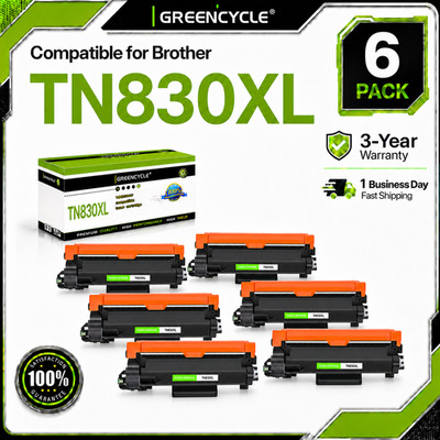 6PK TN830XL 830XL Toner Cartridge Compatible Brother DCP-L2640DW DCP-L2647DW