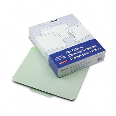 Esselte 17167_40 Pressboard File Folders Light Green 2'' Exp