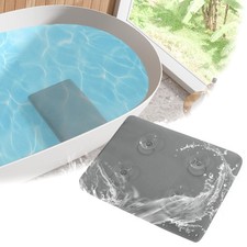 MABOZOO Bath Cushion for Tub with Powerful 4 Non-Slip Suction 16 12 2, Gray